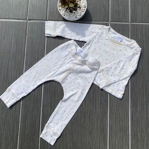 COPY - Mud Pie Gold star reflective pajama set